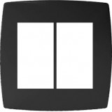 Placa para 6 Modulo Horizontal Tampa 4x4 Com Suporte - (HOME PRETO GRAFITE)